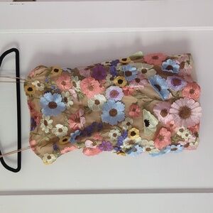 Embroidered flower dress